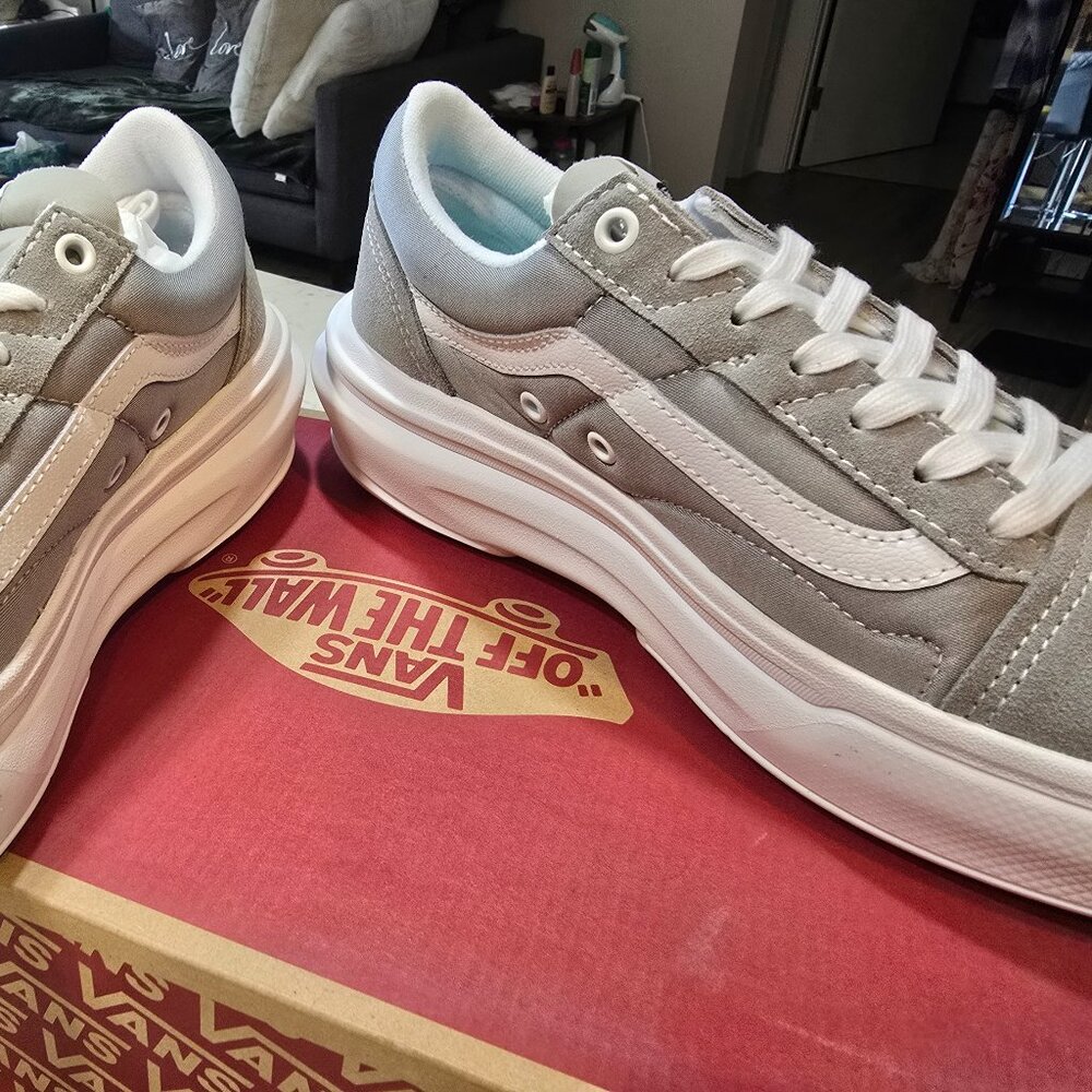 Vans Old Skool Overt CC Shoes Grey Drizzle SIZE 10 MENS NEW GRAY SNEAKERS SHOES